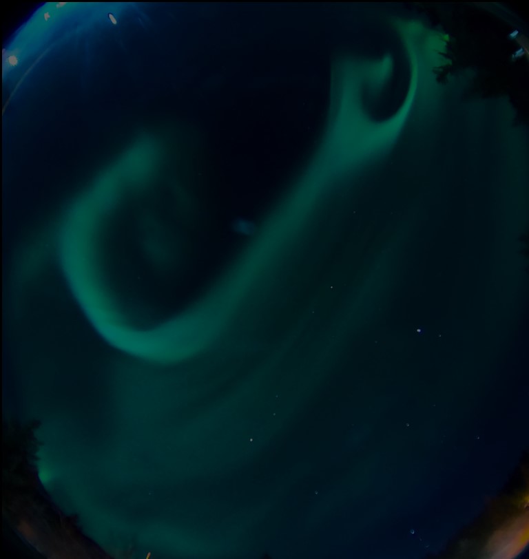Aurora over Mendenhall Valley